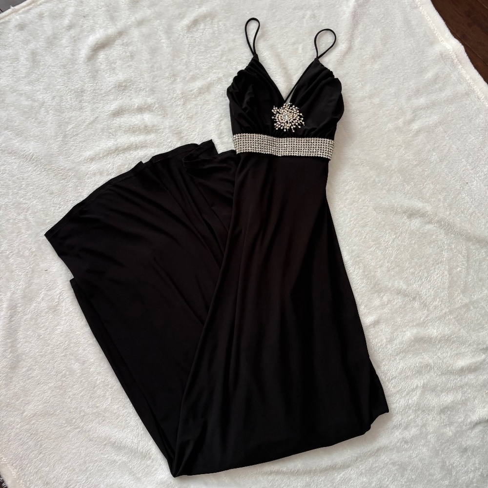 B Darlin Formal Black Full Length Dress